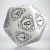D20 Level Counter White & black Die (1)