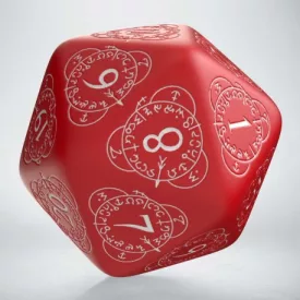 D20 Level Counter Red & white Die (1)