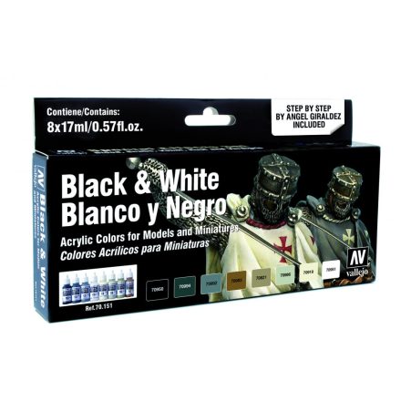 70151 Model Color - Black & White by Angel Giraldez Paint set