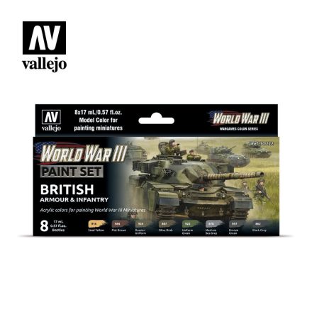 70222 Model Color - British Armour & Infantry Paint set