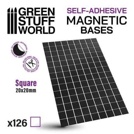 10848 Square Magnetic Sheet SELF-ADHESIVE - 20x20mm