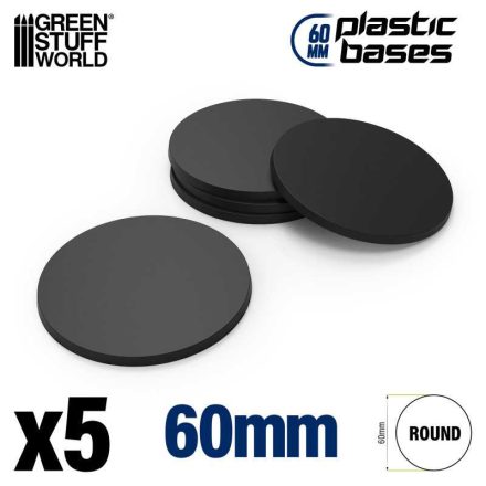 11274 Plastic Bases - Round 60 mm BLACK