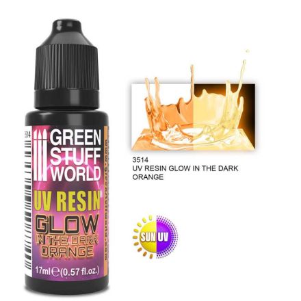 3514 UV RESIN 17ml ORANGE - Glow in the Dark