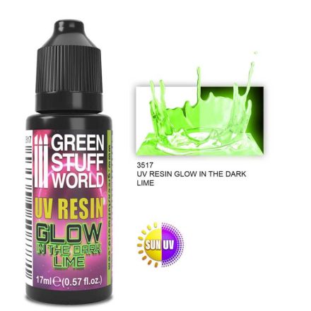 3517 UV RESIN 17ml LIME - Glow in the Dark