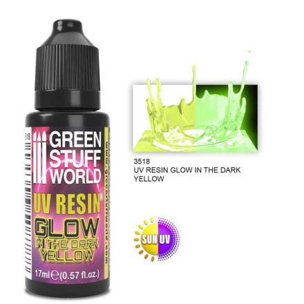 3518 UV RESIN 17ml YELLOW - Glow in the Dark