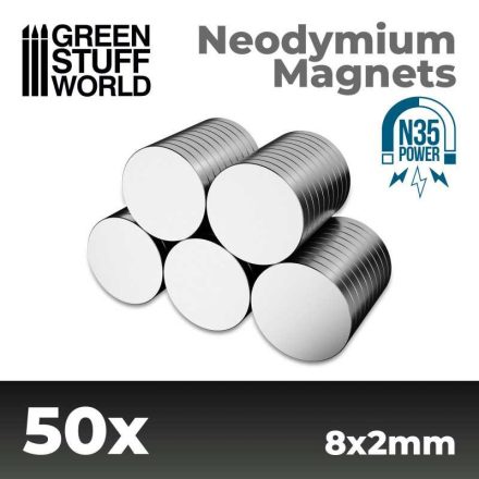 11517 Neodymium Magnets 8x2mm - 50 units (N35)