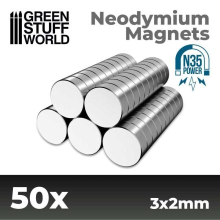 9053 Neodymium Magnets 3x2mm - 50 units  (N35)