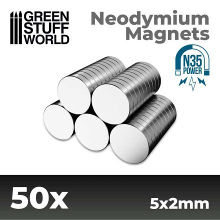 9054 Neodymium Magnets 5x2mm - 50 units (N35)