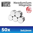 9258 Neodymium Magnets 3x0'5mm - 50 units (N52)
