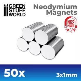 9259 Neodymium Magnets 3x1mm - 50 units (N52)