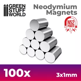 9263 Neodymium Magnets 3x1mm - 100 units (N52)