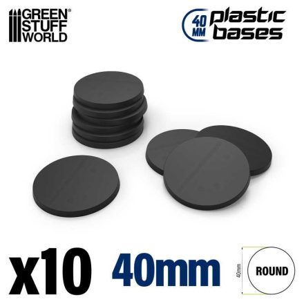 9823 Plastic Bases - Round 40 mm BLACK