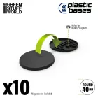 9823 Plastic Bases - Round 40 mm BLACK