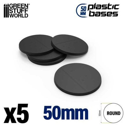 9824 Plastic Bases - Round 50 mm BLACK