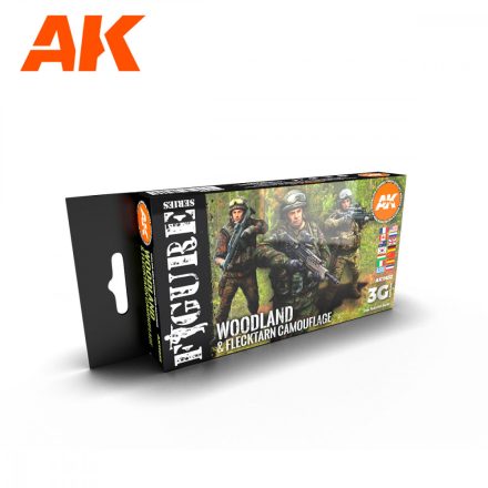 Paints set - MODERN WOODLAND AND FLECKTARN CAMOUFLAGES 3G