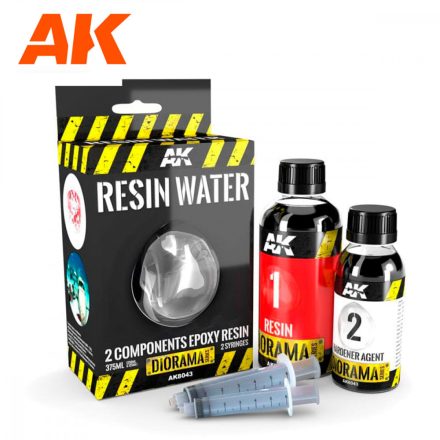 Vignettes texture products - RESIN WATER 2-COMPONENTS EPOXY RESIN-375ml 