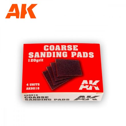 Sandpaper - Coarse Sanding Pads 120 grit.4 units