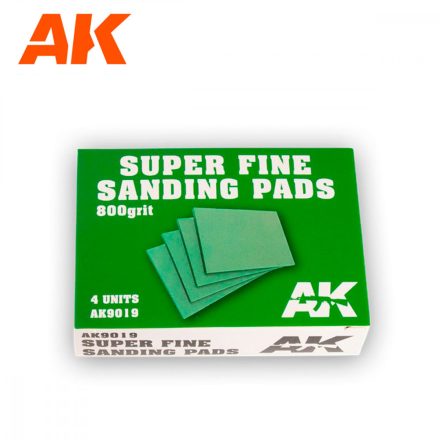 Sandpaper - Super Fine Sanding Pads 800 grit.4 units