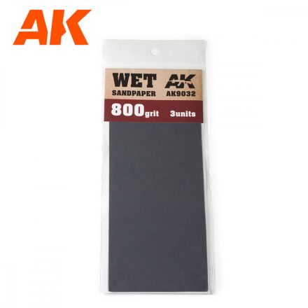 Sandpaper - Wet Sandpaper 800 Grit. 3 units