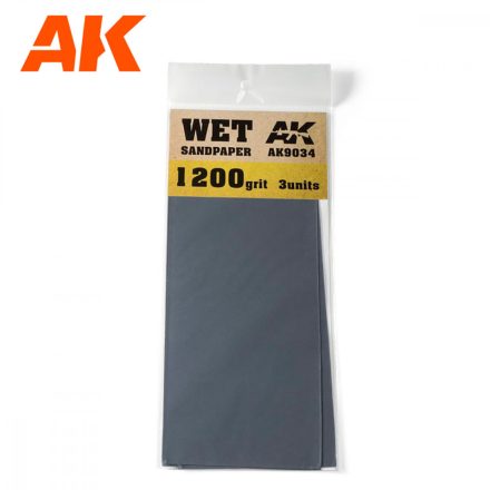 Sandpaper - Wet Sandpaper 1200 Grit. 3 units