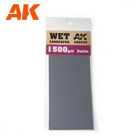 Sandpaper - Wet Sandpaper 1500 Grit. 3 units