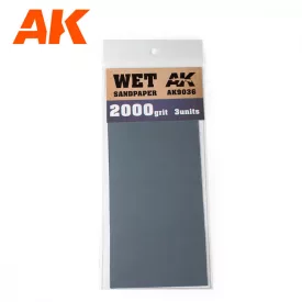 Sandpaper - Wet Sandpaper 2000 Grit. 3 units