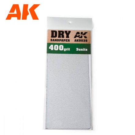 Sandpaper - Dry Sandpaper 400 Grit. 3 units