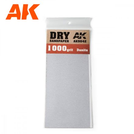 Sandpaper - Dry Sandpaper 1000 Grit. 3 units