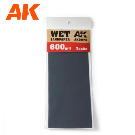 Sandpaper - Wet Sandpaper 600 Grit. 3 units