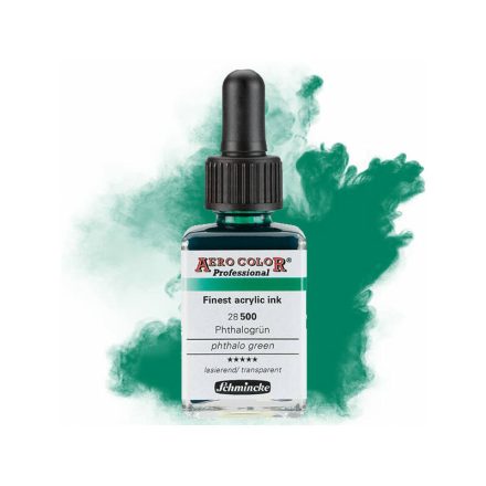 SCHMINCKE AIRBRUSH FESTÉK, 28 ML - 500, PHTHALO GREEN