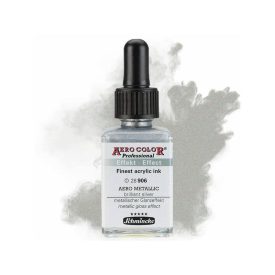   SCHMINCKE AIRBRUSH FESTÉK, 28 ML - 906, AERO METALLIC BRILLIANT SILVER
