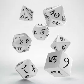Classic RPG White & black Dice Set (7)