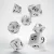 Classic RPG White & black Dice Set (7)