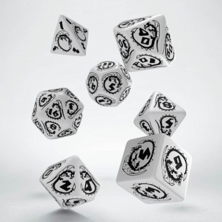 Dragons White & black Dice Set (7)