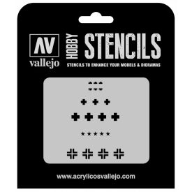 ST-AFV001 Vallejo Stencils - Assorted German WWII Tank Marks