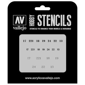 ST-AFV003 Vallejo Stencils - Soviet Numbers WWII