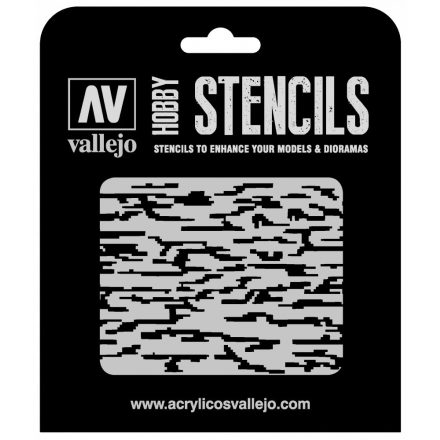 ST-CAM004 Vallejo Stencils - Pixelated Modern Camo